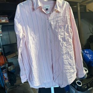 Universal Thread Men's Light Pink Striped Shirt Jacket